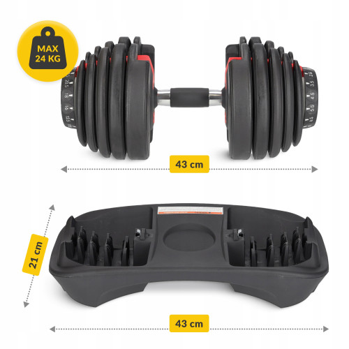 Гантель  4FIZJO Premium 2.5-24 кг с регулируемым весом - фото №4